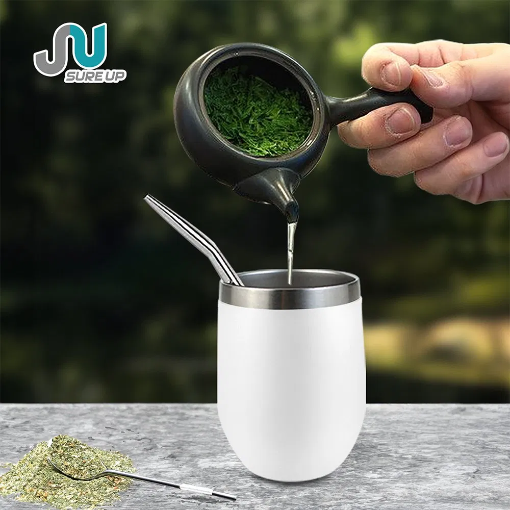 Modern Design Yerba Mate Tea Mug with Stainless Steel Straw