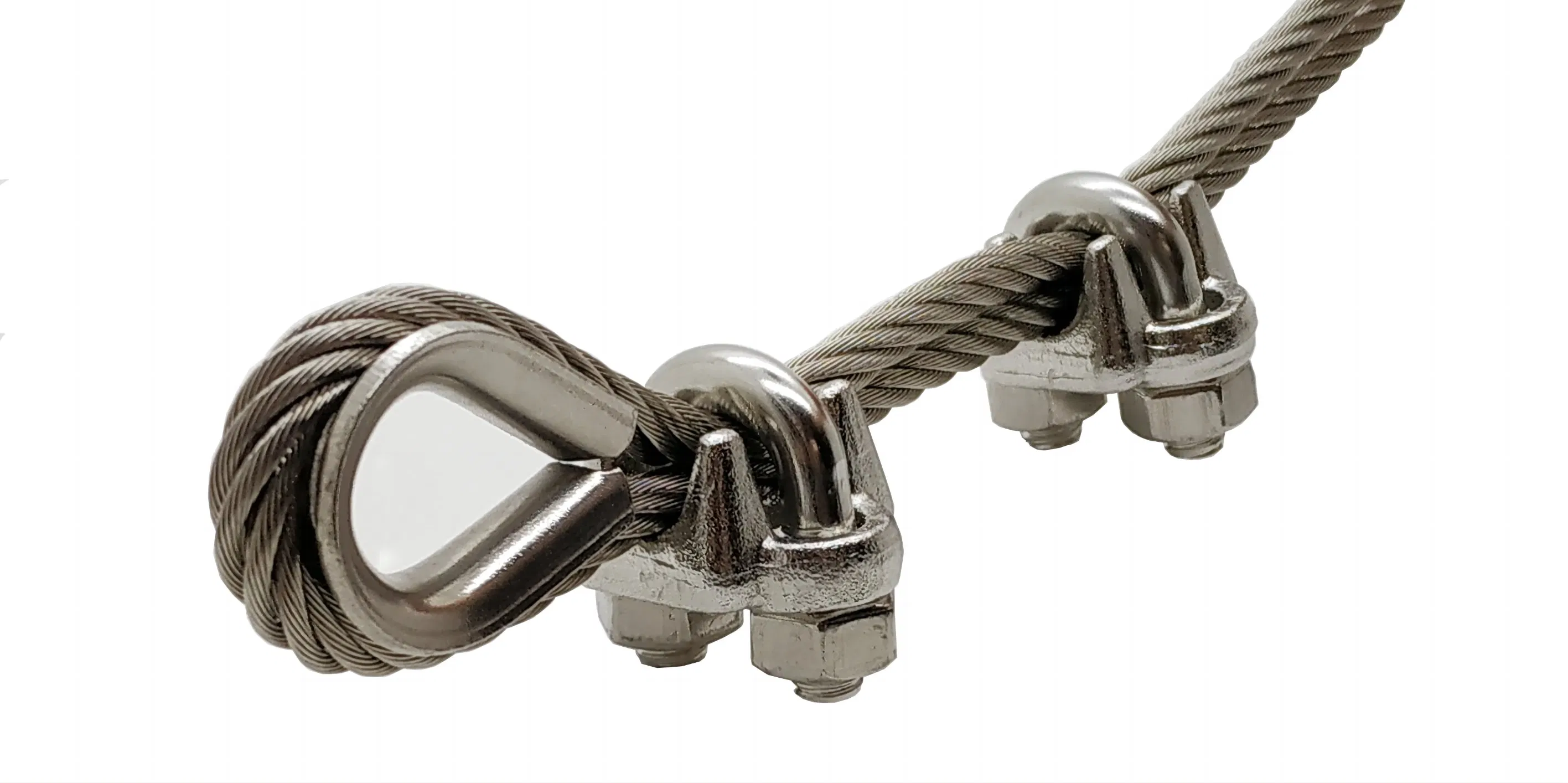 Stainless Steel AISI304 AISI316 Us Type Drop Forged Wire Rope Clip