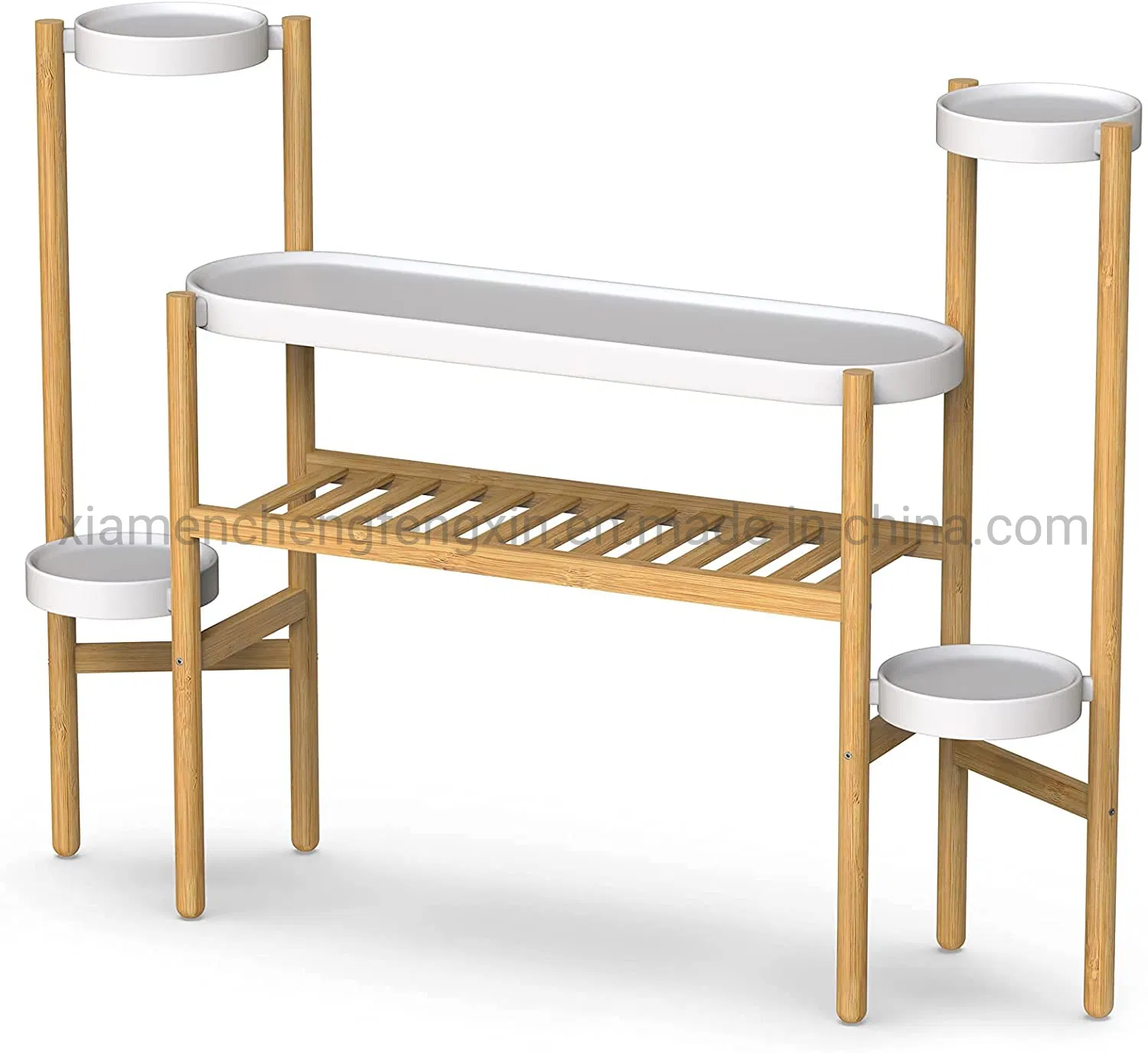 Elegant Bamboo Plant Stand for Indoor Decor, 3-Tiered Design