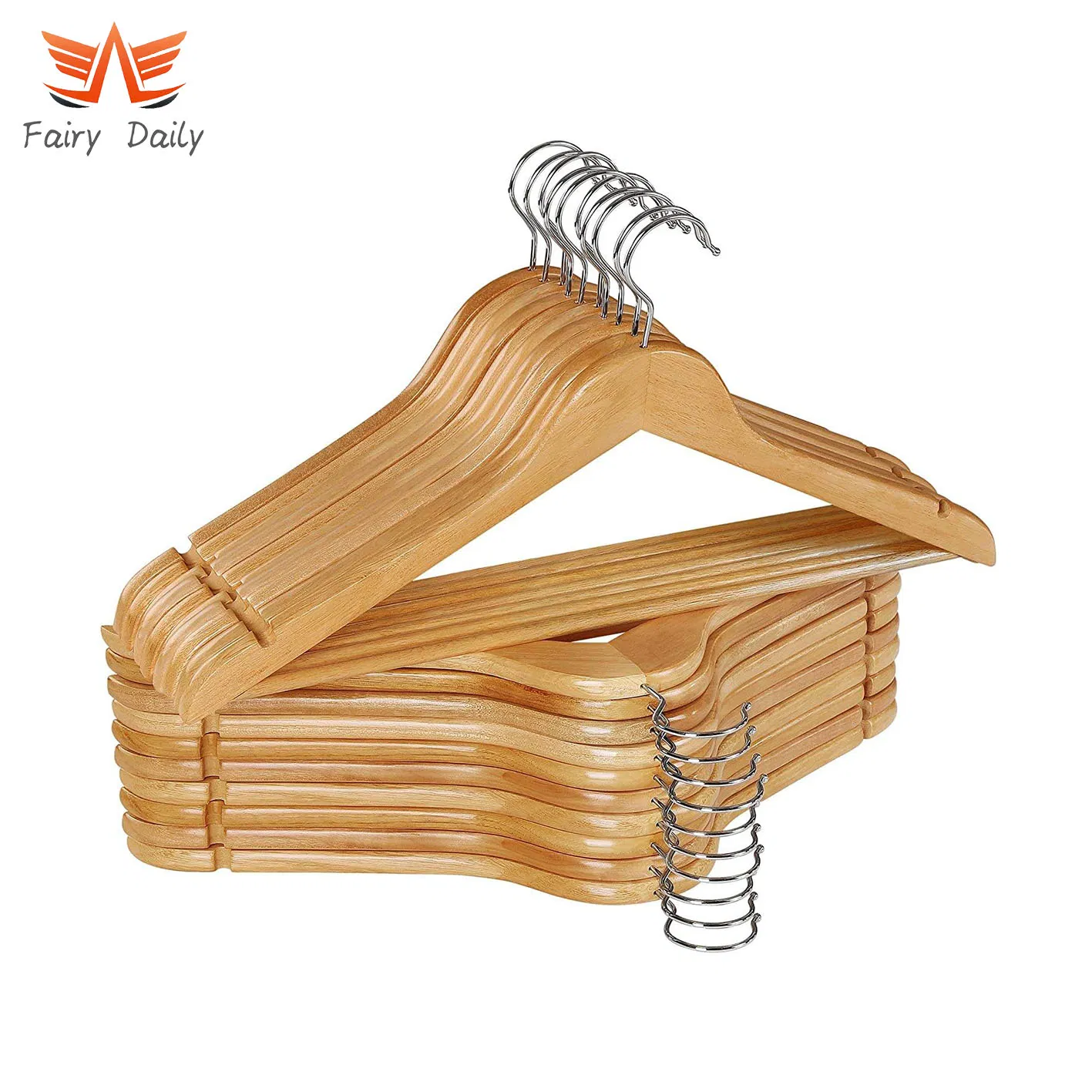 Natural Wooden Men Coat Jacket Suit Pants Clothing Clothes Wood Hangers