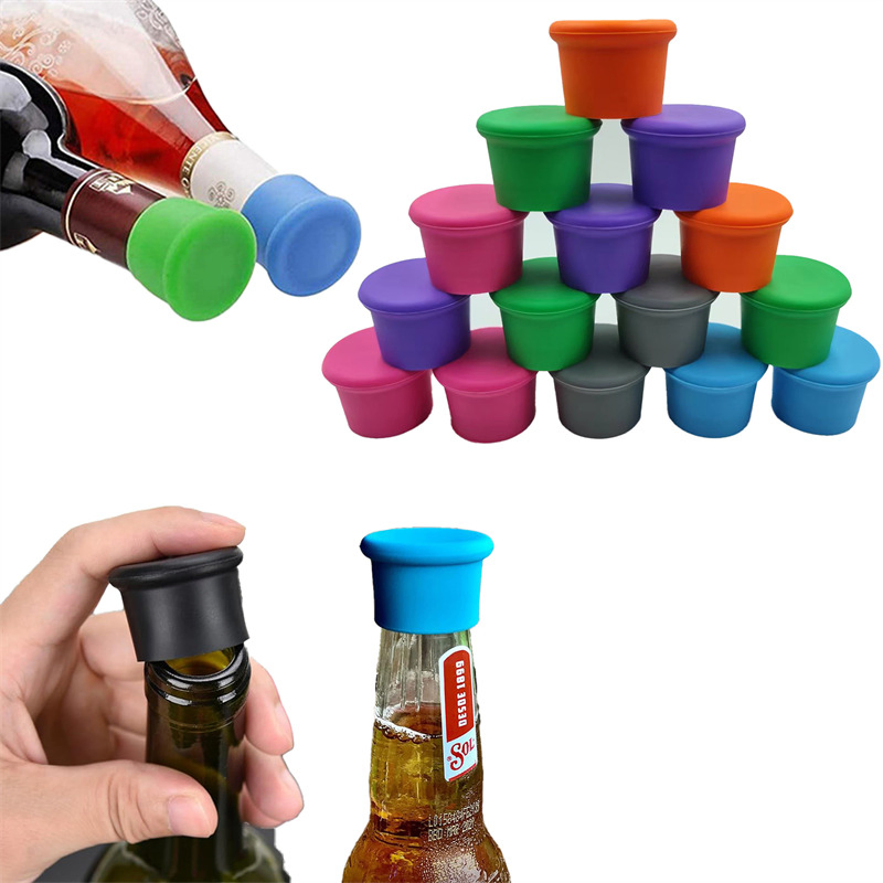 Wholesale Airtight Seal Reusable Wine Stoppers Accessories Corks Silicone Bottle Cap Cover