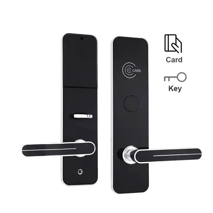 Zinc Alloy Intelligent RFID Hotel Room Lock Smart Card Key Handle Door Lock with Management Software System