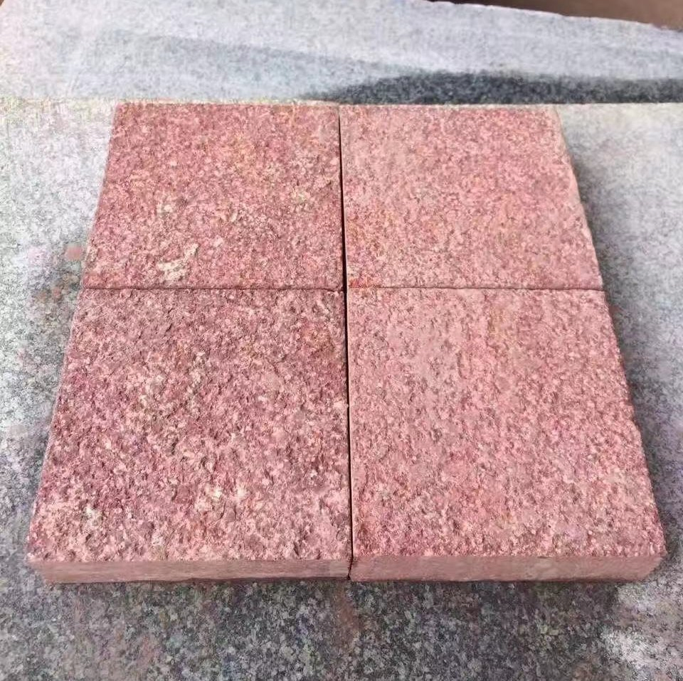 Natural Granite Paving Stone Tile of Flamed Bush Hammered Split Surface