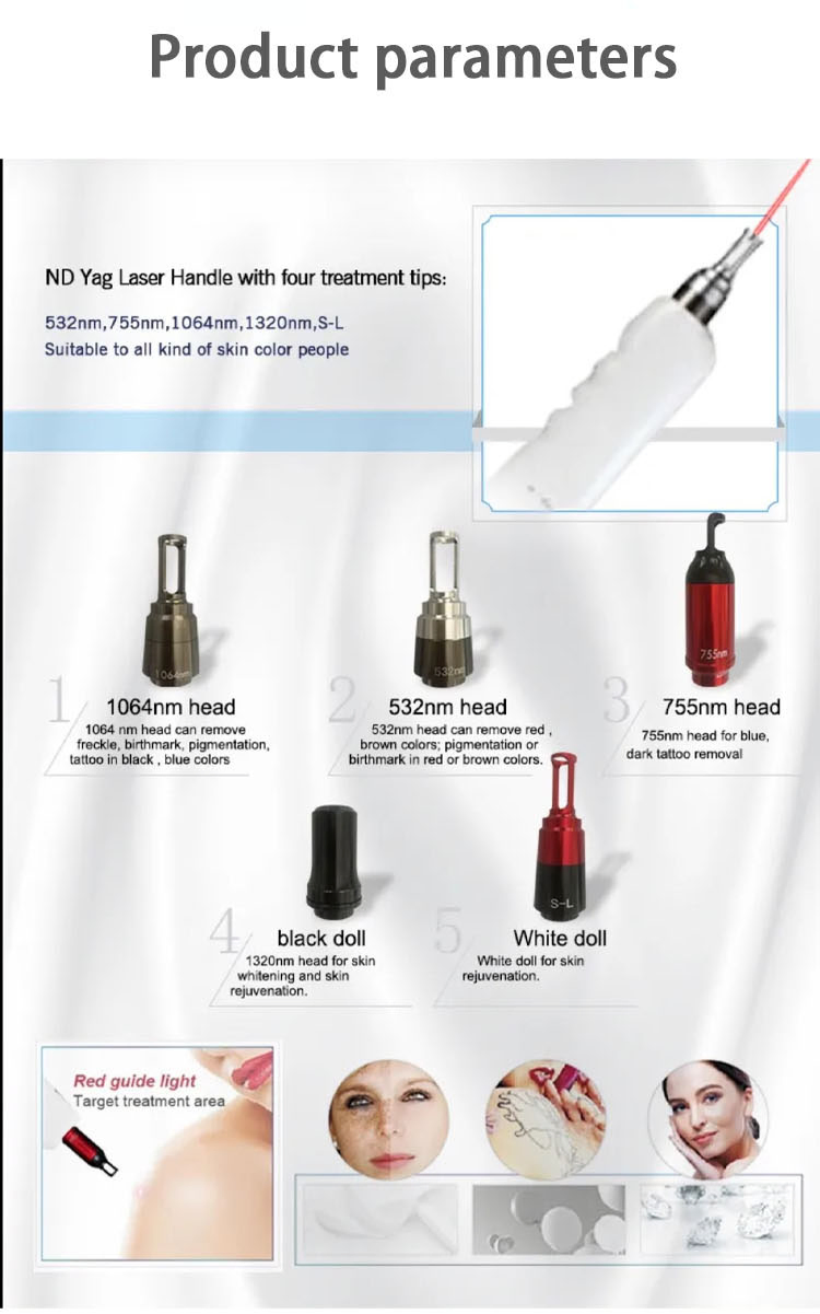 Picolaser Tattoo Removal Pigment Removal Machine Skin Whitening Picosecond Laser with CE Approved