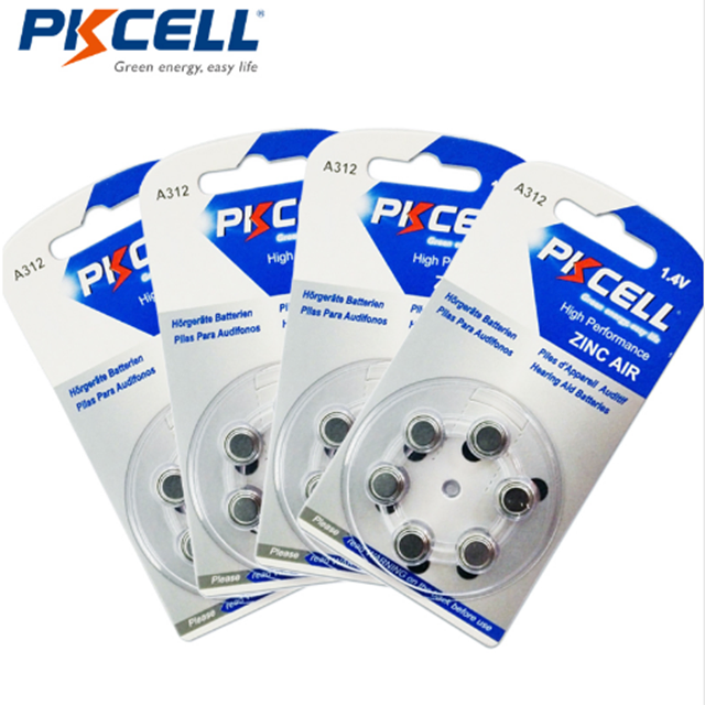 Батарейки для слуховых аппаратов PKCELL ZA312 1.4V (4 шт.)