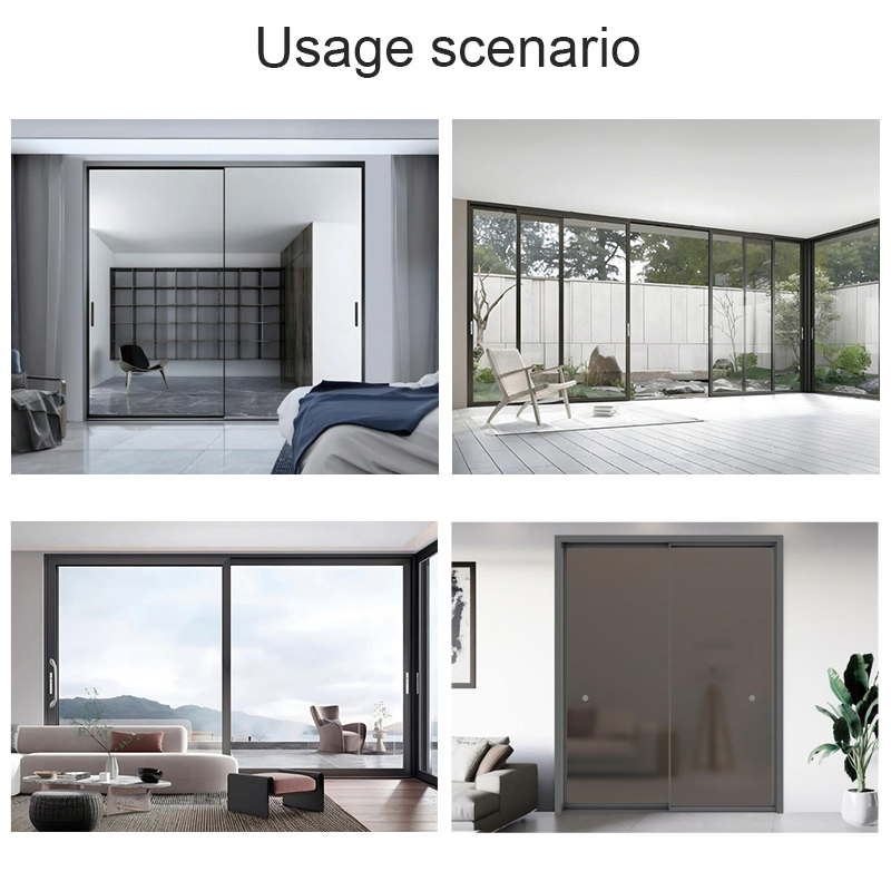 Aluminum Soundproof Sliding Door Laminated Glass Noise Cancelling Sliding Door