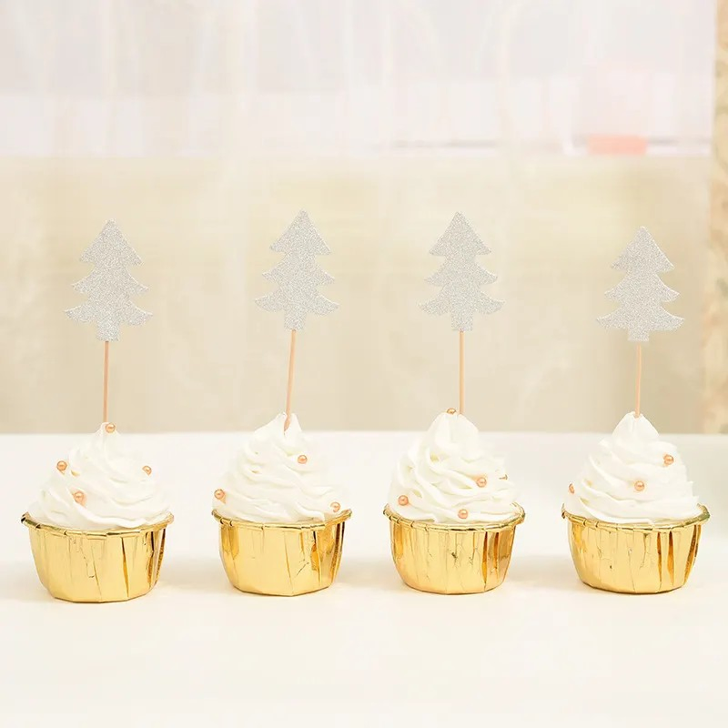 Merry Christmas Cake Fruit Sticks for Wedding Decoration Christmas Stocking Tree