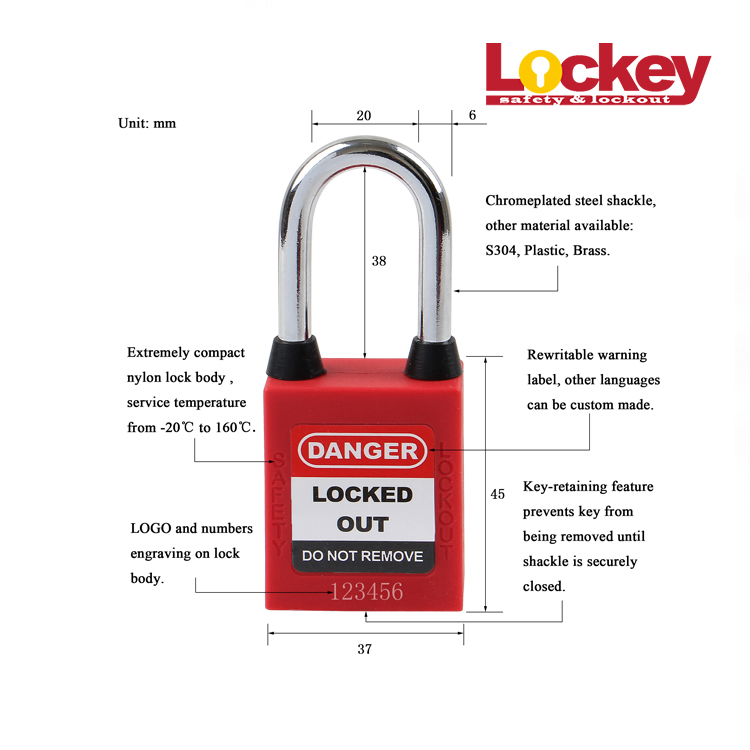 Dust Proof Steel Shackle Padlocks with Master Key