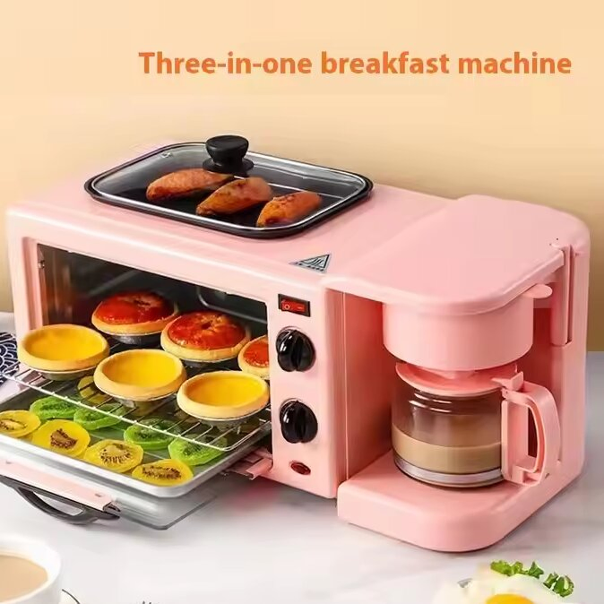 Modern 110V/220V Multifunctional Household Breakfast Machine Toaster Oven Coffee Maker Breakfast