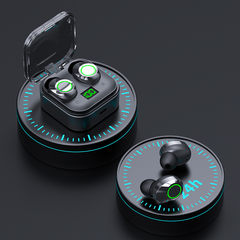 Мини TWS наушники Bluetooth 5.3 с LED-дисплеем