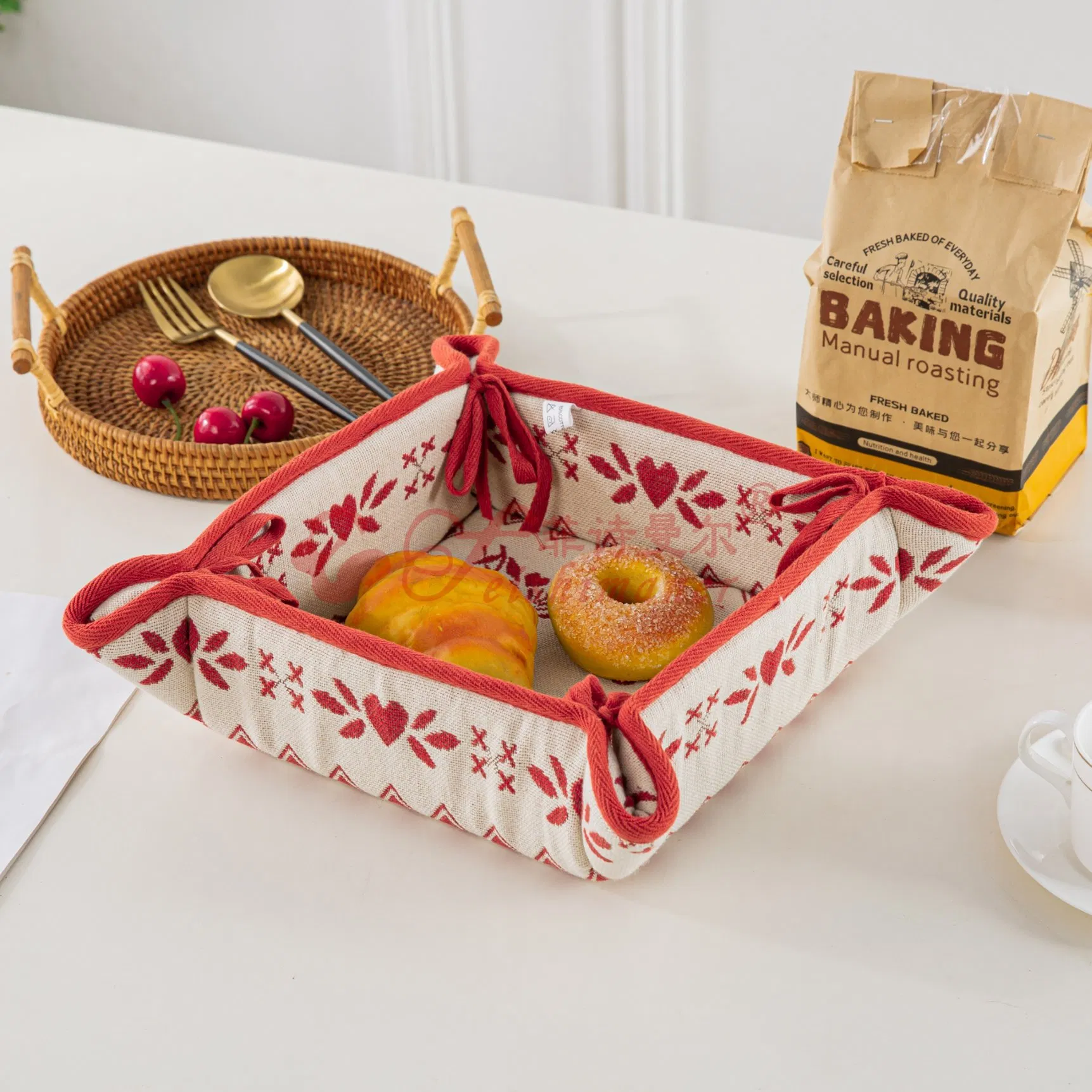 Эко-корзина для хранения хлеба, 36x36 см