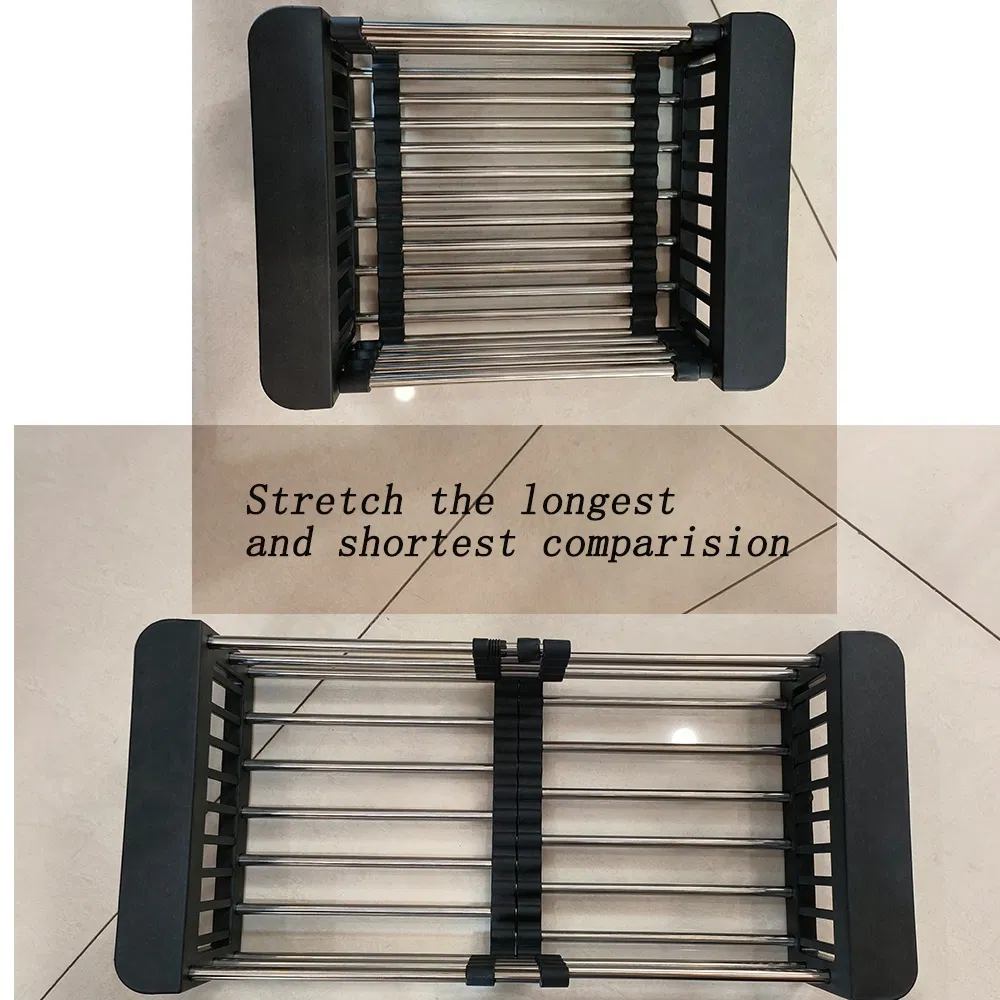 Wholesale Kitchen Sink Part Retractable Drain Basket Axial Fixing Flexible 304 Screw Locke Expansion Basket