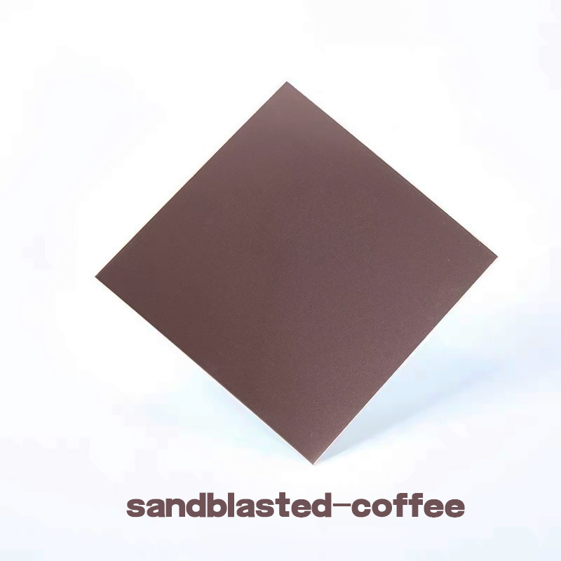 T&C Bl75 High-End Sandblasted PVD Coated Wine Red Color Sheet Beadblasted Decorative Stainless Steel Sheet for Furniture