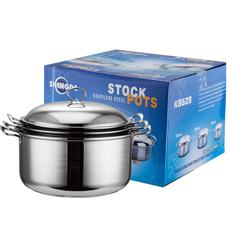High Quality Heavy Thick Stainless Steel Stock Pot Sets Soup Pot Set Stainless Steel Cookware Sets 6PCS 3sets Stainless Steel Cooking Pot Set Wholesale Price