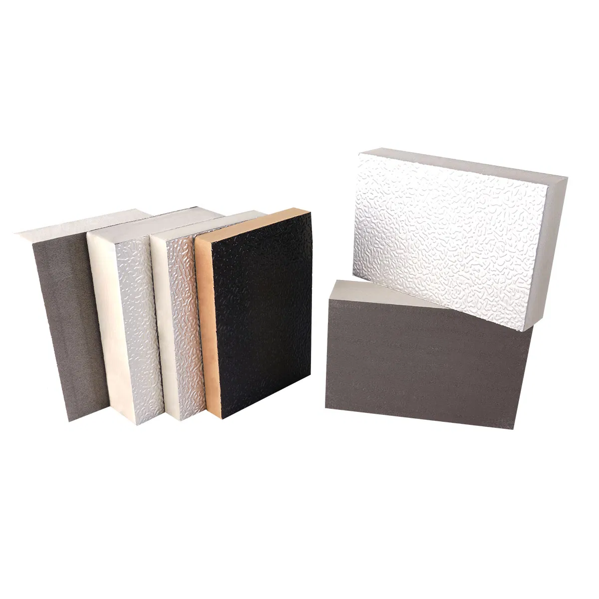 Fire-Resistance PIR Insulation Board Alu or Fiberglass Coated PUR Insulation Board