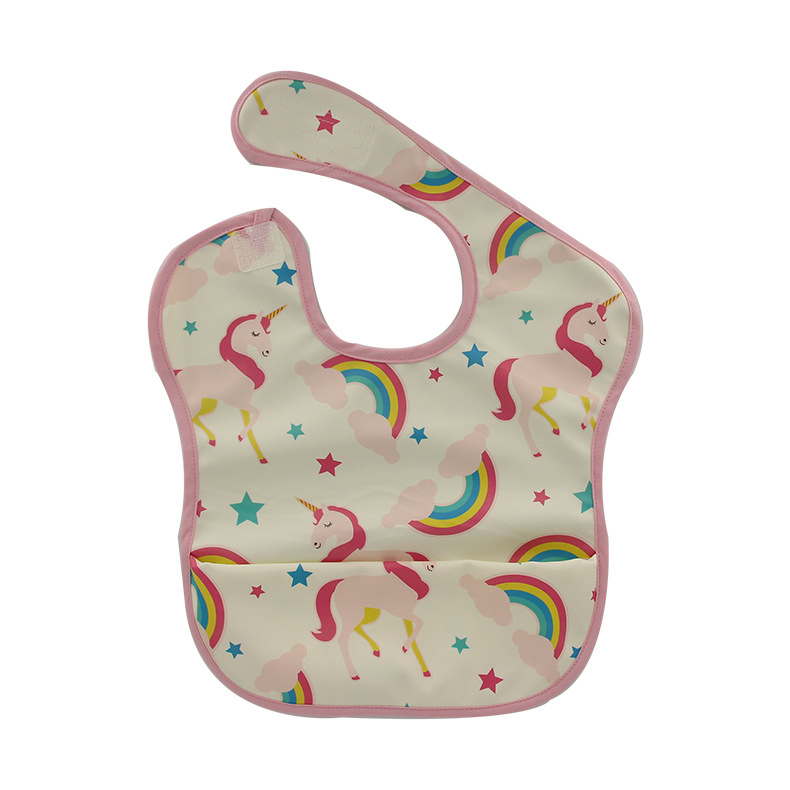 PU Bib, Oubei Cross-Border Baby Food Bib, Baby Saliva Bib, Waterproof and Dirt-Proof Children's Saliva Bib