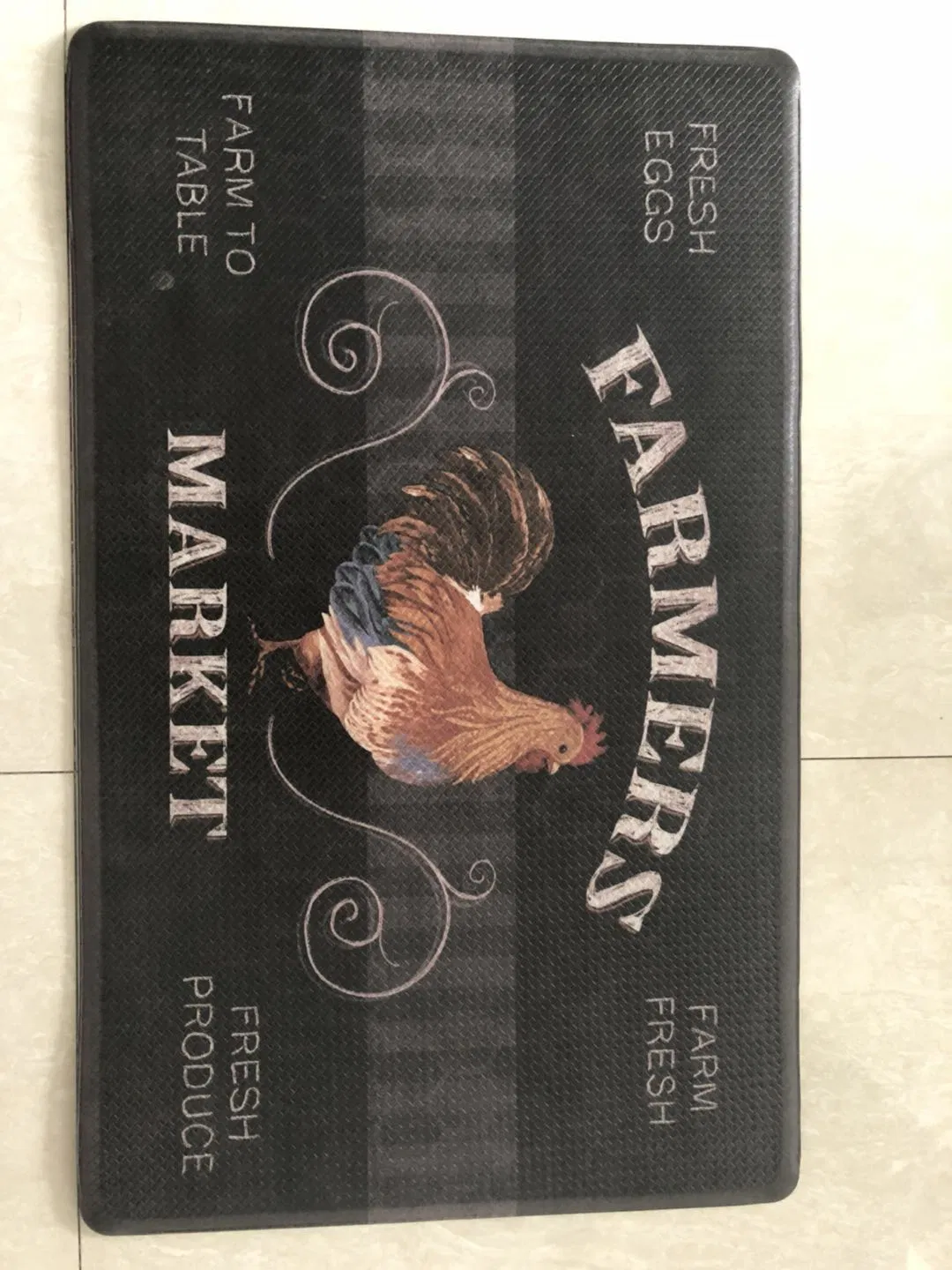 Household Modern Anti Fatigue Washable Colorful Waterproof Printing PVC Foam Kitchen Mat