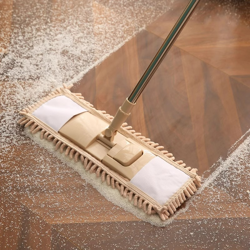 High Quality Snow Chenille Flat Mop with Replaceable Pad for Home Commercial Cleaning Tool