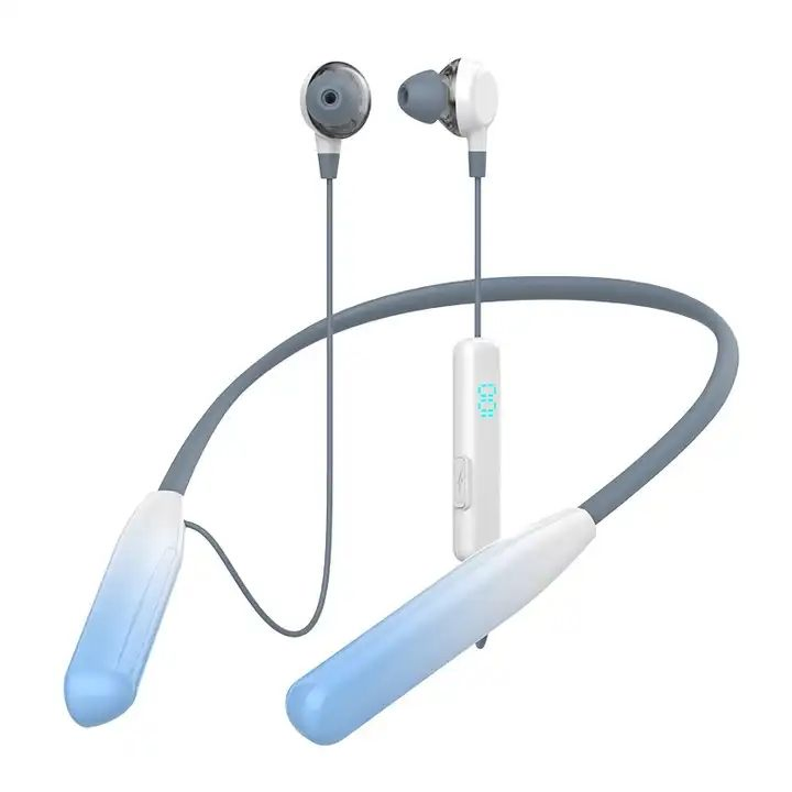 Best Selling HiFi Tws Bt BLE5.3 200h Extra Long Playtime Wireless Stereo Noise-Cancelling Neckband Headphone with Microphone