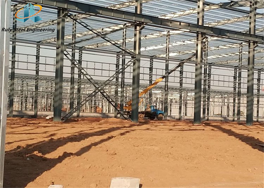 Portal Frame Steel Structure Building Construction for Prefabricated Commercial Warehouse /Industrial Fabricated Workshop /Prefab Office/Farm Metal Shed
