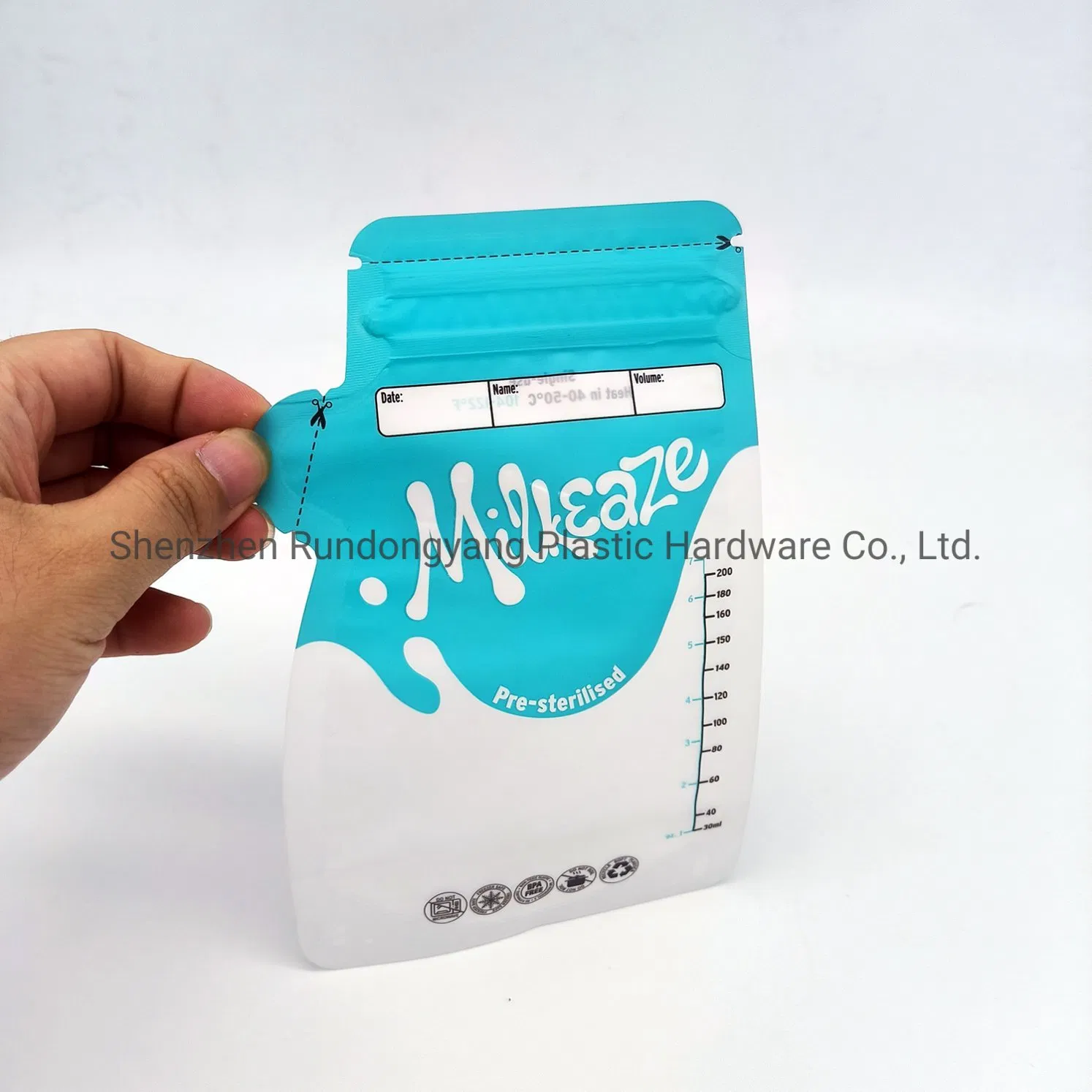BPA Free Breast Milk Storage Bags Food Grade Custom Printed Plastic Pouch Stand up Ziplock Breastmilk Storage Bag