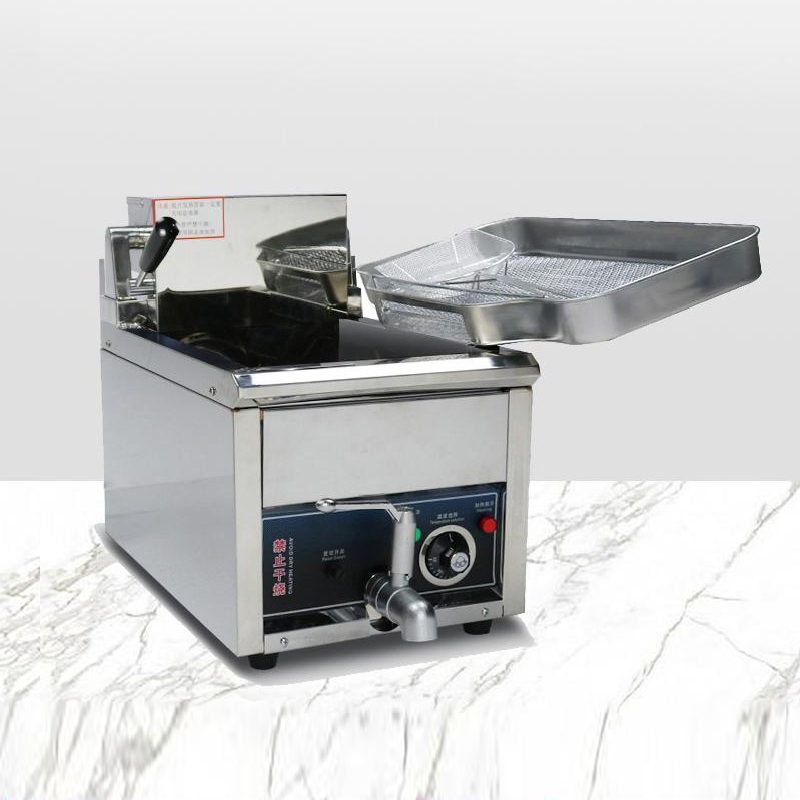 Wholesale Stainless Steel Aluminum Square 15L Desktop Luxury Electric Fryer Mini Potate Oilturkey Deep Fryer Pot with Basket