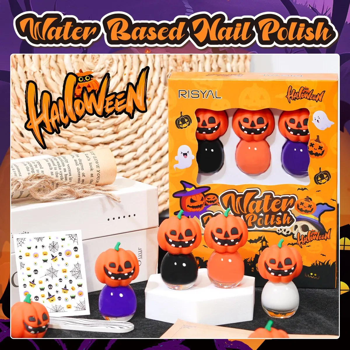 Kids Water-Based Odorless Peelable Nail Polish Quick-Dry Cute Cartoon Design for Beauty Use