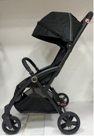 Black Frame, Fabric: 600d Chain Jacquard, Waterproof One Key Gravity Folding Aluminum Baby Stroller