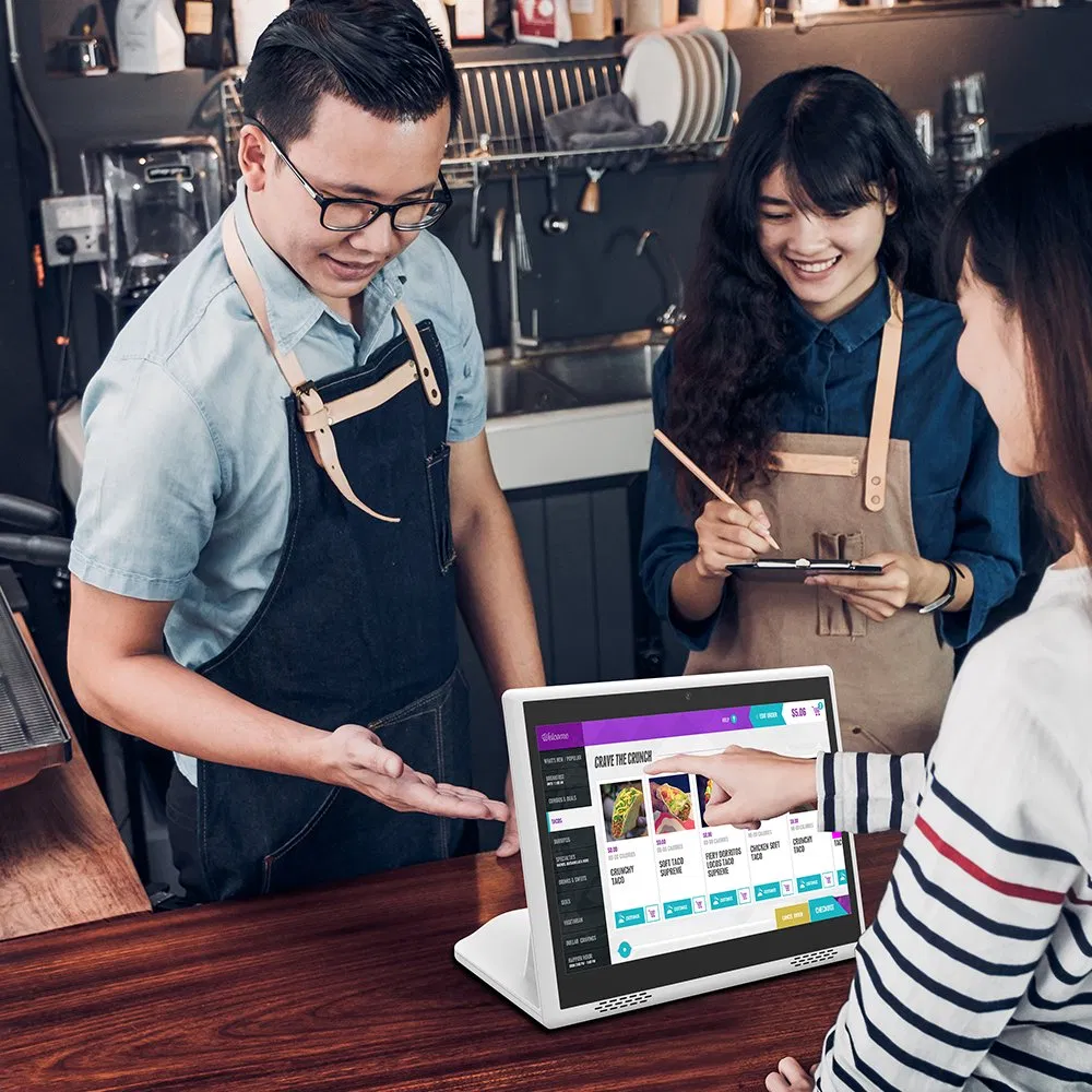 10 11 Inch L Shape Tablet Android POS Tablet with NFC RFID Reader WiFi Payment ODM Tablet