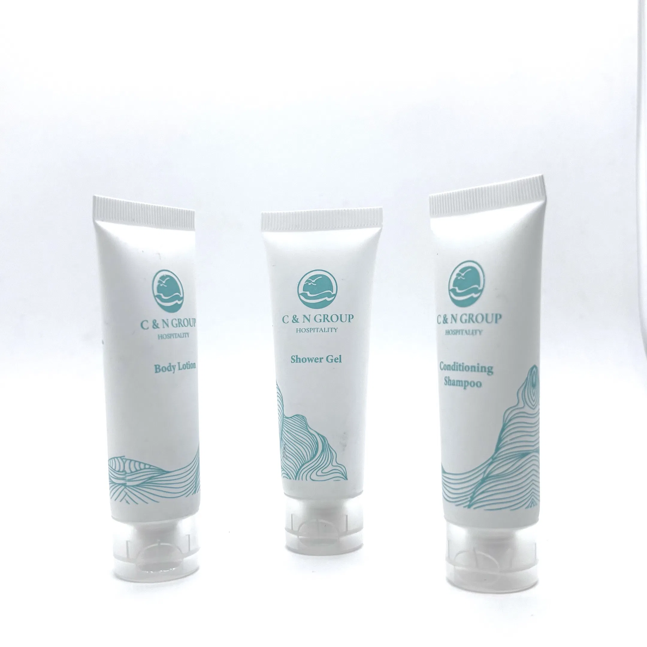 30ml White PE Tube Shampoo Three-Piece Set with Transparent Frosted Flip Cap 02