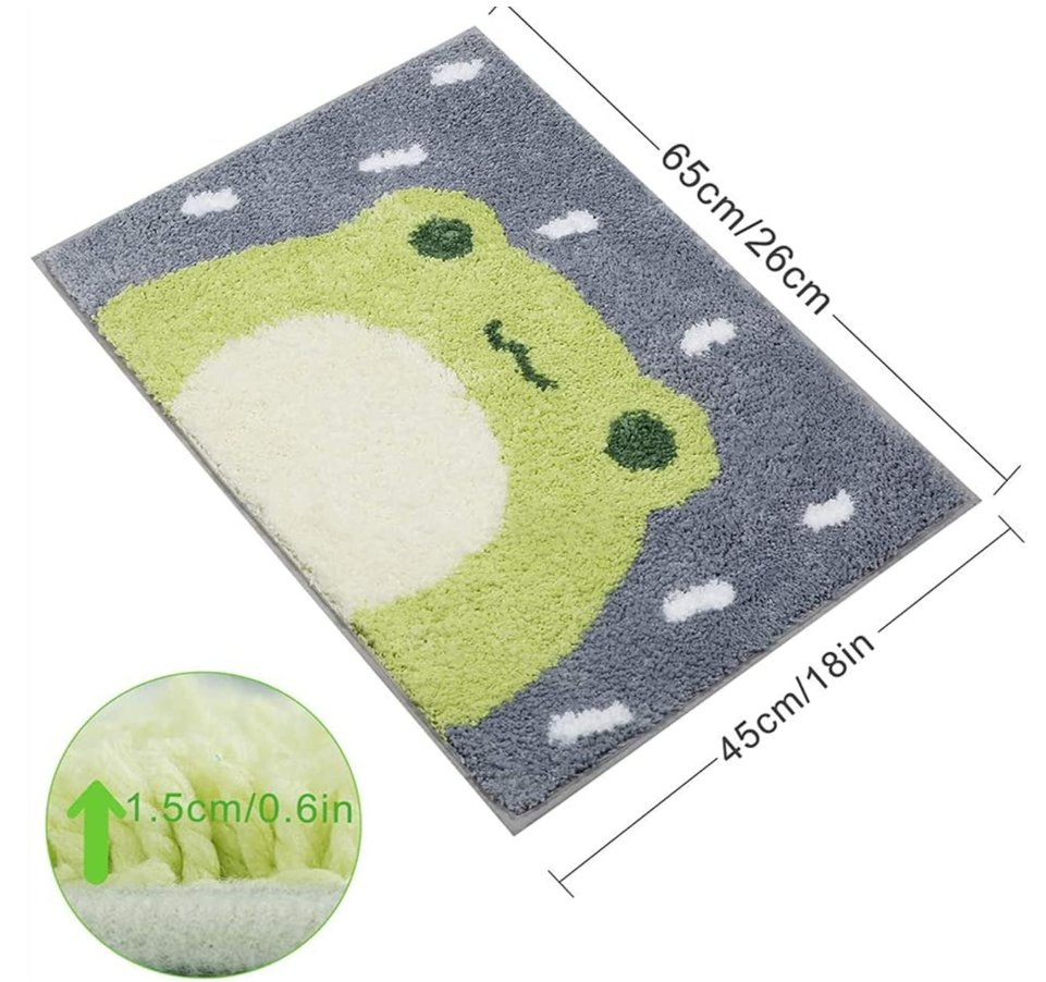 Absorbent and Anti Slip Bath Mat Cute Shower Rug for Bathroom