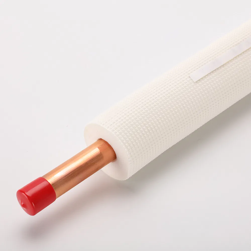 Premium Insulated Copper Pipe for HVAC Air Conditioning Systems-Mini Split Line Set 1/4" & 3/8" Insulated Copper Tube Set -50 FT