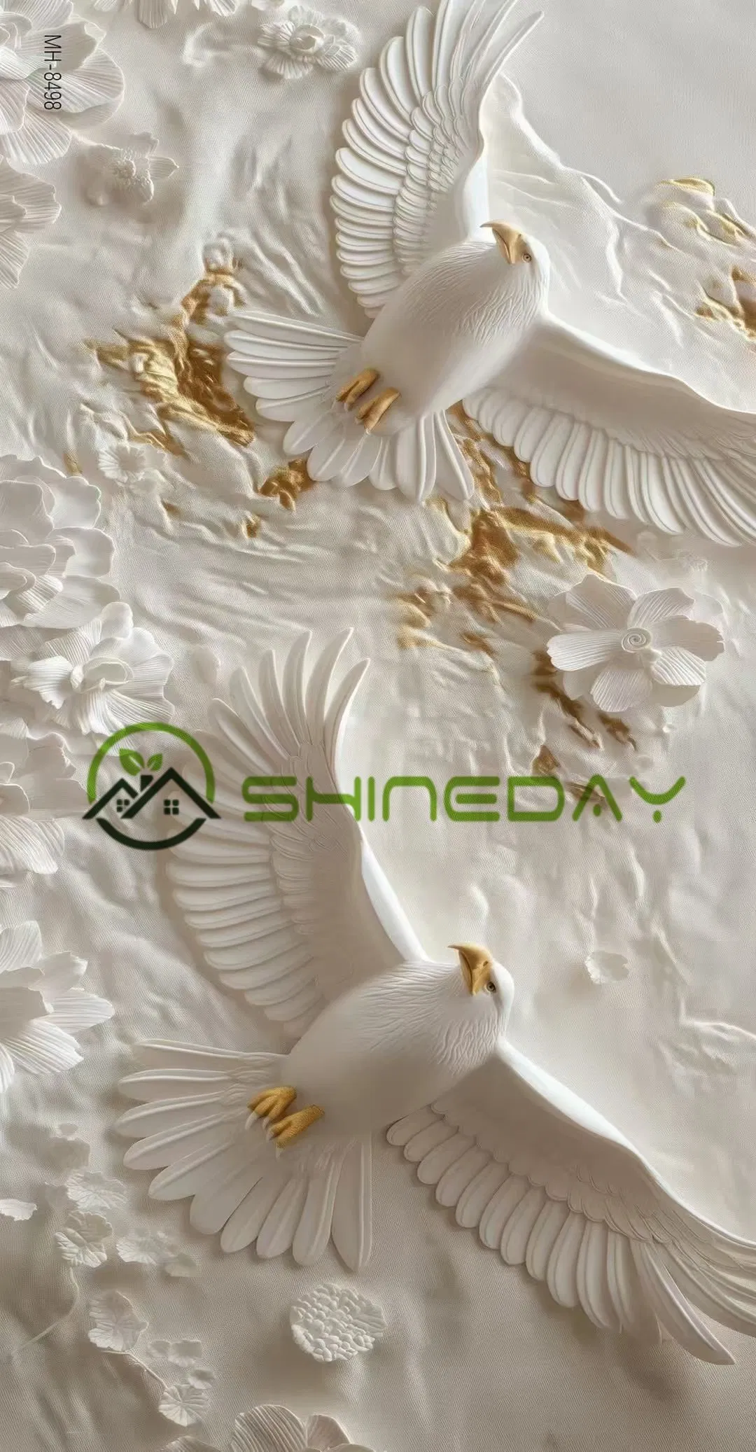 3D Printing Travertine Roll DIY Metal Marble Alaternative Vinyl Pet Marble Wall Sticker for Entire Feature Wall