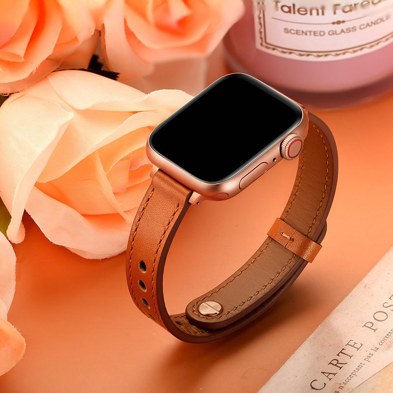 China Wholesale Good Quality Genuine Leather Watch Straps Apple Watch Bands for Women