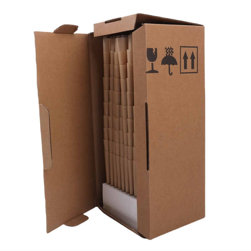 OEM 110mm Rolling Paper Smoking Custom 100% Organic Arabic Gum Brown Pre Rolled Cone