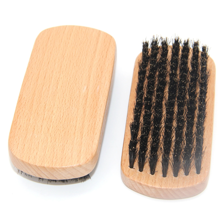 Custom Beard Brush Boar Bristle with Beech Wooden Handle Beard Brush