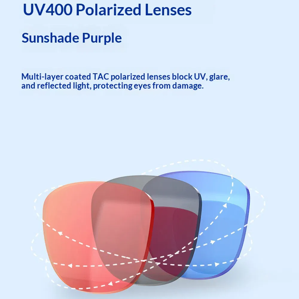 Smart Bluetooth-Compatible Glasses, UV Protection Music Player Sunglasses for Android & Ios - Red