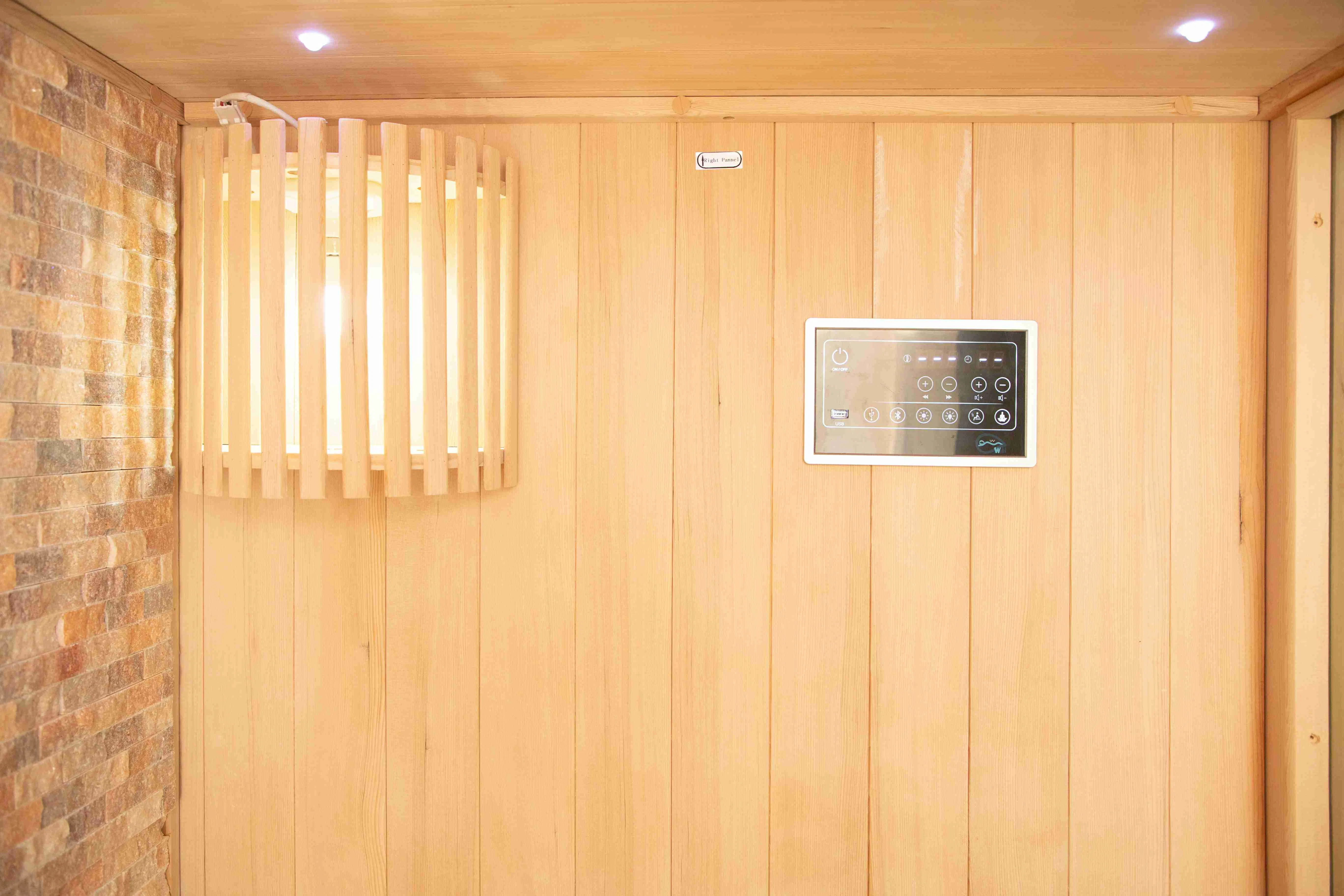 Modern 2 Person Dry Steam Sauna Room with Harvia Sauna Stove