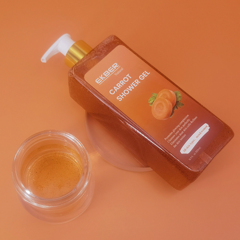 Carrot Shower Gel OEM Exfoliating Body Wash Organic Vitamin C Carrot Body Wash