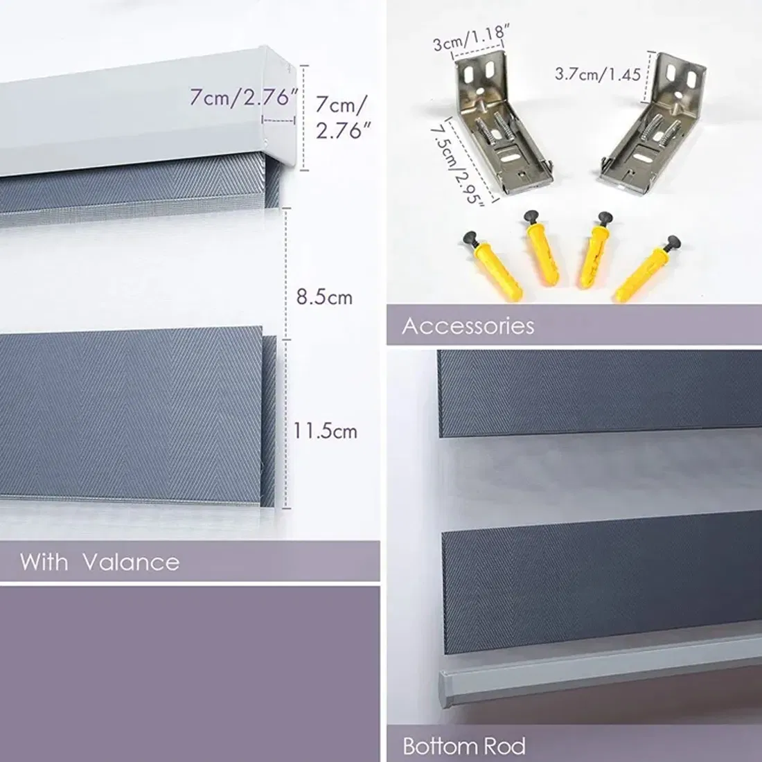 House Blackout Smart Electronic Motorized Shades Zebra Roller Blinds with APP Control