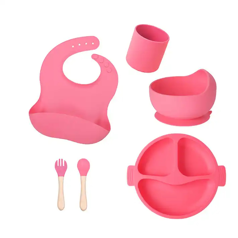 Baby Products Multicolor BPA-Free Feeding Set Silicon Eco-Friendly Baby Tray Set
