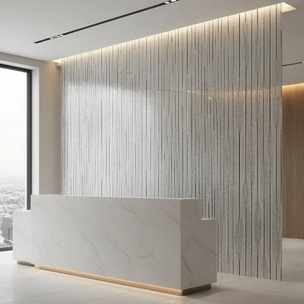 Textured Fabric Glass Fluted Ripple Glass for Interior Door/Wall Cladding/Partition