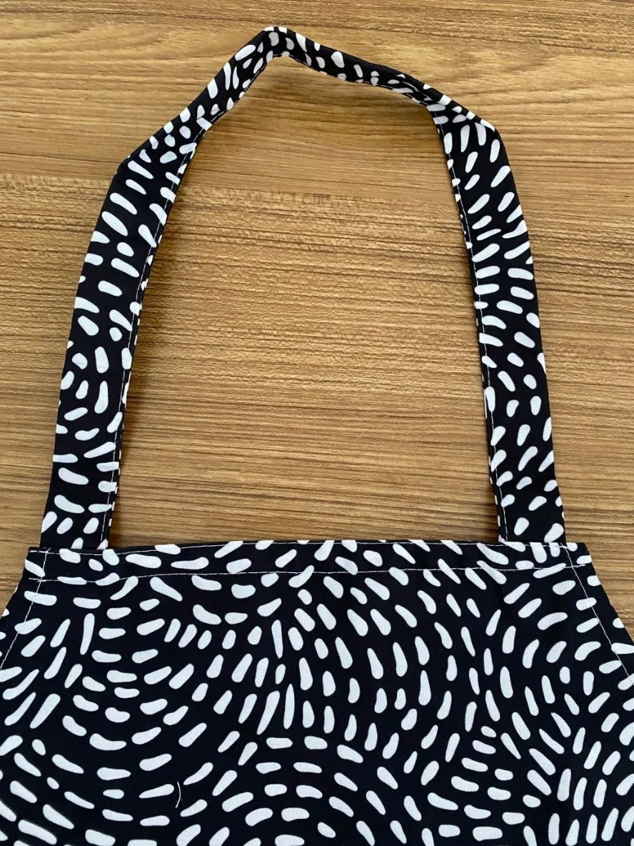 Wholesale Custom Promotional Printing White Point Black Apron Bib