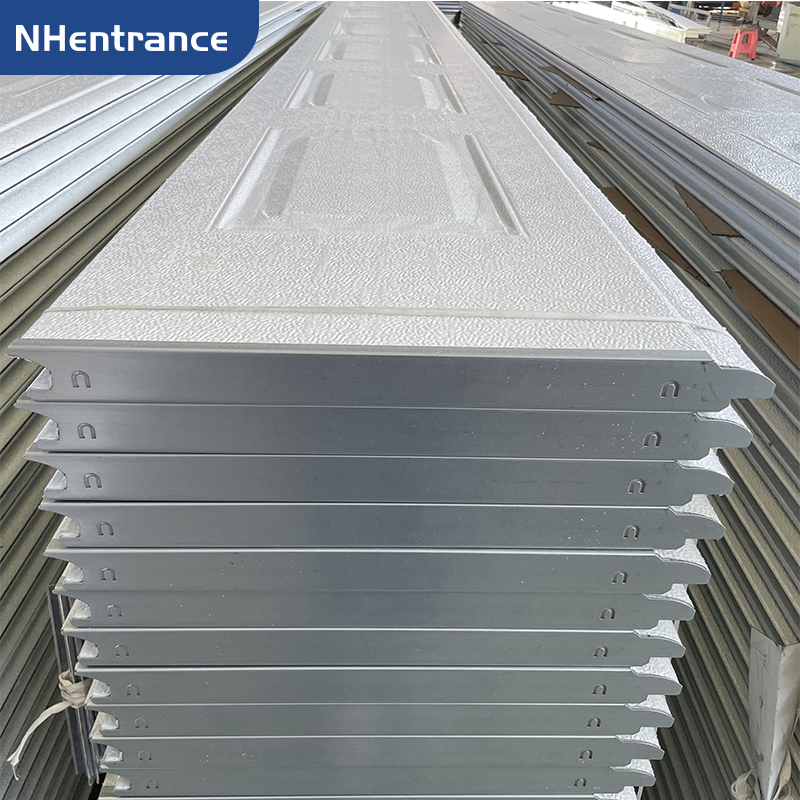High-Quality Fingerproof 40mm/50mm PU Foam Insulated Sectional Garage Door Panels for Residential and Industrial Use