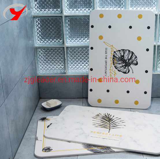 Bathroom Diatomite Water Absorbent Rug Set Diatom Mud Floor Mat Anti Slip Absorb Diatomite Earth Bath Mat