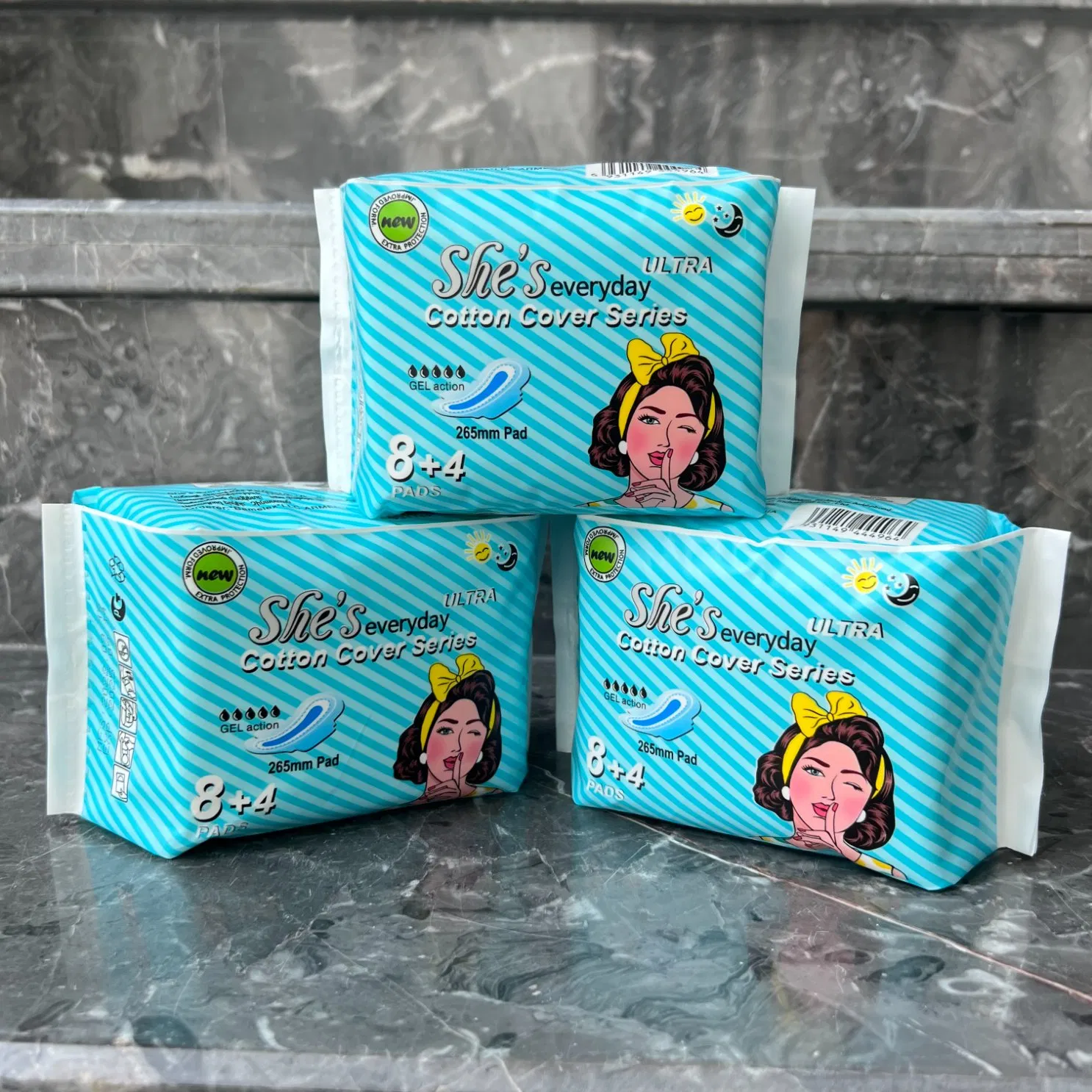 Ultra Absorbent Thin Feminine Hygiene Sanitary Napkins Pads
