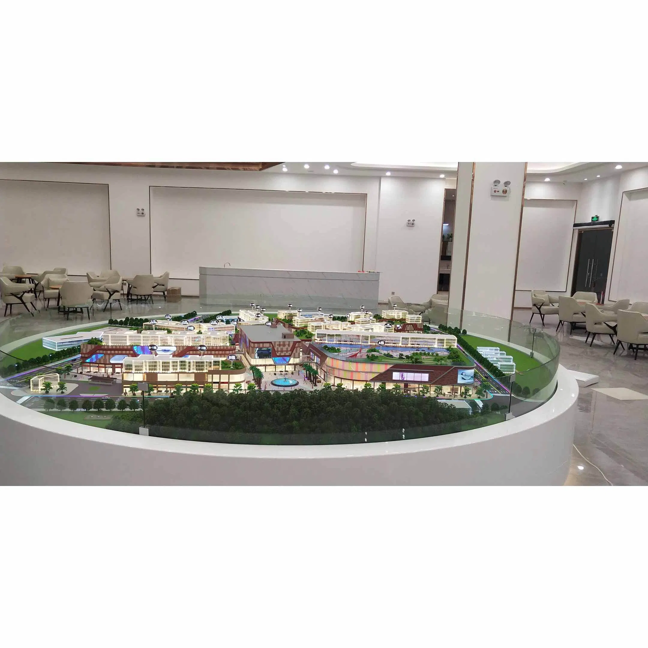 3D High-Quality Commercial Square Building Scale Sand Table Model