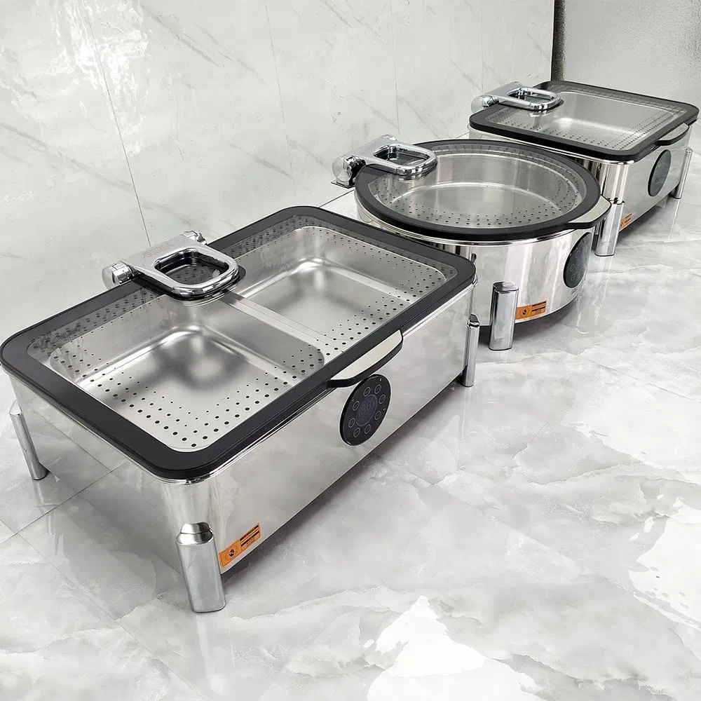 High Quality Hotel Supply Food Warmers CNC Intelligent Stainless Steel Chafing Dish