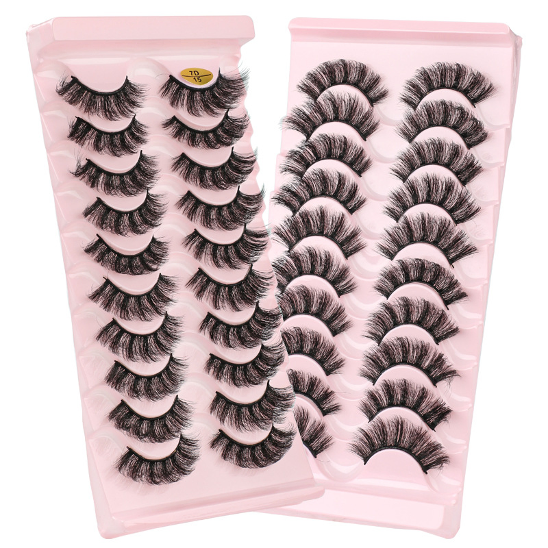 Wholesale False Lashes Handmade Vegan 3D 5D Silk Lashes Faux Mink Eyelashes