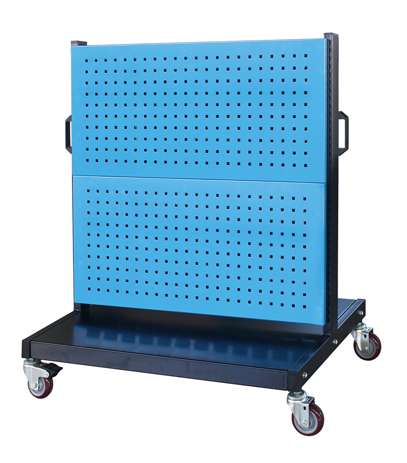 Medium Duty Garage Moveable Material Shelf with 4 Panels in Blue Color